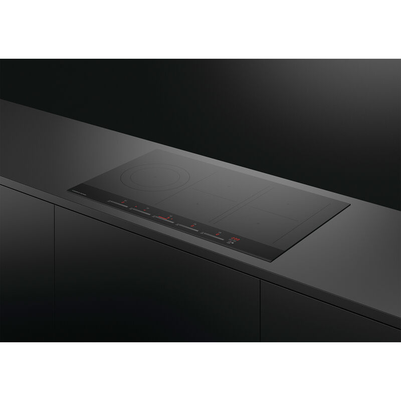 Fisher & Paykel Series 7 36 in. 5-Burner Induction Cooktop with Simmer Burner & Power Burner - Black Glass, , hires