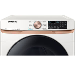 Samsung 27 in. 7.5 cu. ft. Smart Stackable Electric Dryer with AI Smart Dial, Sanitize+, Steam Cycle & Sensor Dry - Ivory, Ivory, hires