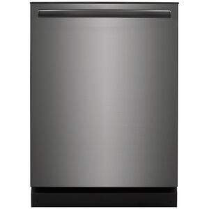 Frigidaire Gallery 24 in. Built-In Dishwasher with Top Control, 52 dBA Sound Level, 14 Place Settings, 5 Wash Cycles & Sanitize Cycle - Black Stainless Steel, Black Stainless Steel, hires
