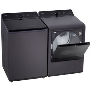 LG 27 in. 5.5 cu. ft. Smart Top Load Washer with EasyUnload, TurboWash3D Technology & AI Sensing - Matte Black, Matte Black, hires