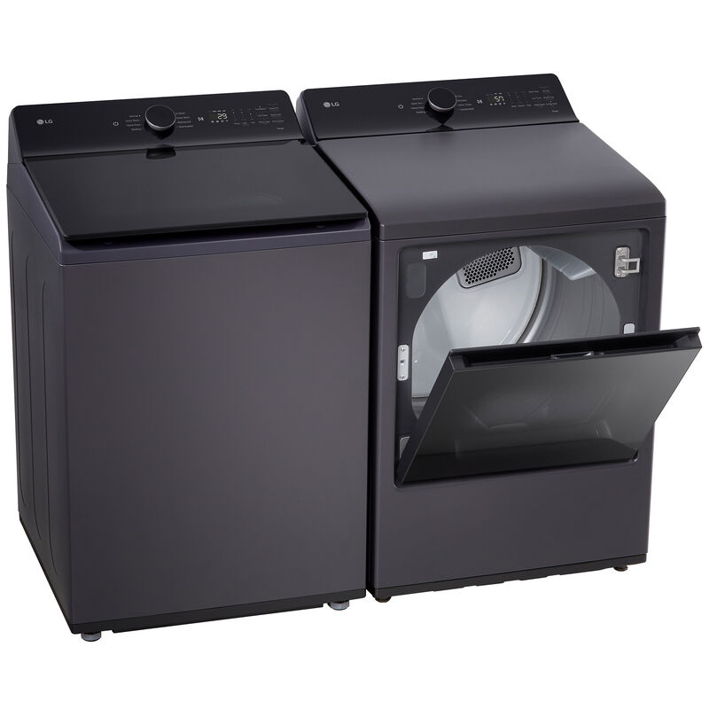 LG 27 in. 5.5 cu. ft. Smart Top Load Washer with EasyUnload, TurboWash3D Technology & AI Sensing - Matte Black, Matte Black, hires