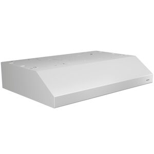 Broan Glacier BCSD1 Series 24 in. Convertible Standard Style Range Hood with 300 CFM, 2 Fan Speeds & 2 Halogen Lights - White, , hires