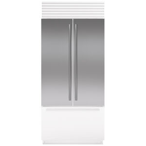 Sub-Zero Classic Series French Door Panel with Pro Handle - Stainless Steel, , hires