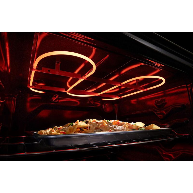 Whirlpool 30 in. 5.3 cu. ft. Smart Air-Fry Standard Convection Electric Range with Radiant Burners - Black, , hires