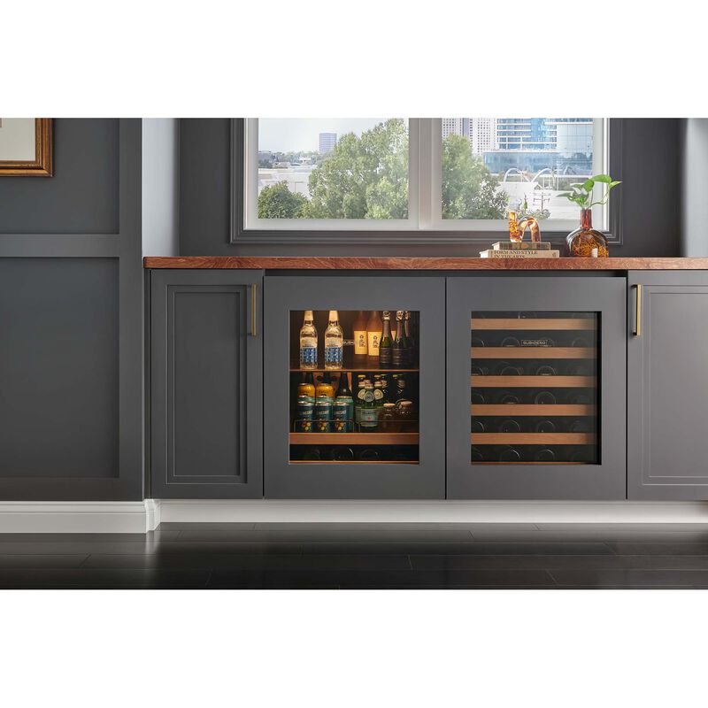Sub-Zero Designer Series 24 in. 5.5 cu. ft. Built-In Undercounter Beverage Center with Adjustable Shelves & Digital Control Left Hinged - Custom Panel Ready, , hires