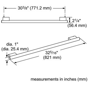 Thermador Masterpiece 36 in. Handle for Refrigerators - Stainless Steel, , hires