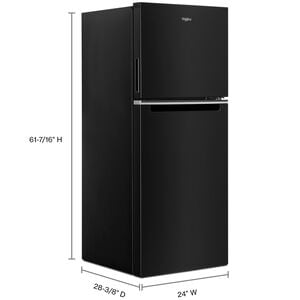 Whirlpool 24 in. 11.6 cu. ft. Counter Depth Top Freezer Refrigerator - Black, Black, hires