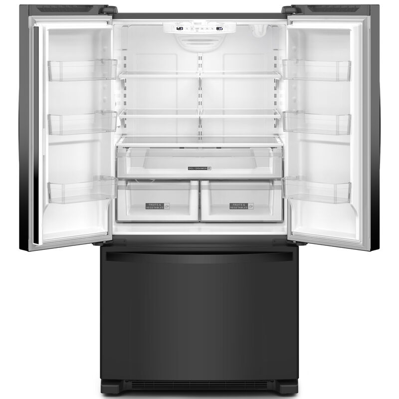 Whirlpool 36 in. 25.2 cu. ft. French Door Refrigerator with Internal Water Dispenser - Black, Black, hires