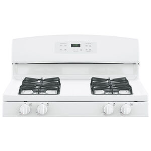 GE 30 in. 4.8 cu. ft. Oven Freestanding Gas Range with 4 Sealed Burners - White, White, hires