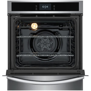 Frigidaire Gallery 24 in. 2.8 cu. ft. Steam Electric Single Wall Oven with True European Convection - Stainless Steel, Stainless Steel, hires