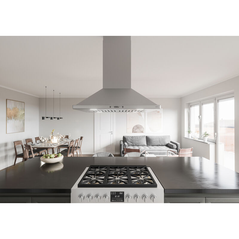 Zephyr 42 in. Smart Convertible Chimney Style Range Hood with 700 CFM, 6 Fan Speeds & 4 LED Lights - Stainless Steel, , hires