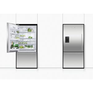 Fisher & Paykel Series 5 31 in. 17.1 cu. ft. Left-Hinged Smart Counter Depth Bottom Freezer Refrigerator with External Water Dispenser - Stainless Steel, , hires