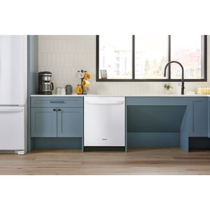 Whirlpool 24 in. Top Control Dishwasher with 44 dBa Sound Level & 3rd-Rack - White, White, hires