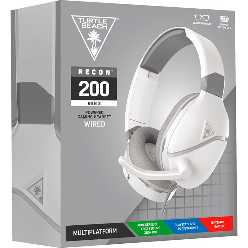 Turtle Beach Recon 200 Gen 2 Powered Gaming Headset for Xbox, PlayStation & Nintendo Switch - White, , hires