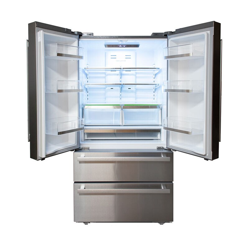 Sharp 36 in. 22.5 cu. ft. Counter Depth 4-Door French Door Refrigerator with Ice Maker - Stainless Steel, , hires