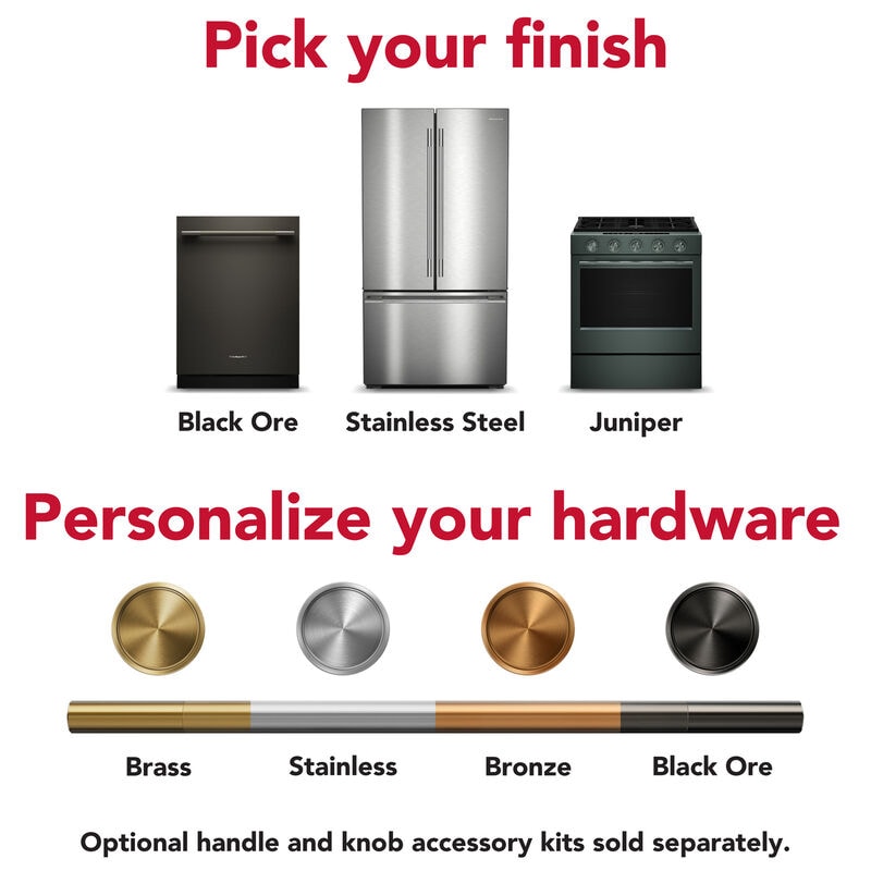 KitchenAid Commercial-Style 30 in. 4.1 cu. ft. Air-Fry True European Convection Gas Range with 4 Sealed Burners - Stainless Steel, , hires