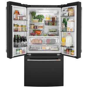 Cafe 33 in. 18.6 cu. ft. Counter Depth French Door Refrigerator with Internal Water Dispenser - Matte Black, Matte Black, hires