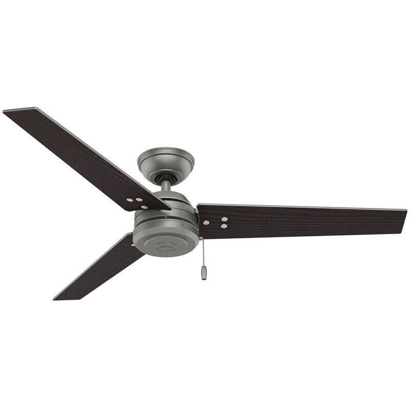 Hunter Cassius 52" Indoor /Outdoor Ceiling Fan - Matte Silver, Silver, hires