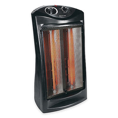 Comfort Zone 1500W Radiant Quartz Heat Electric Heater | CZQTV007BK