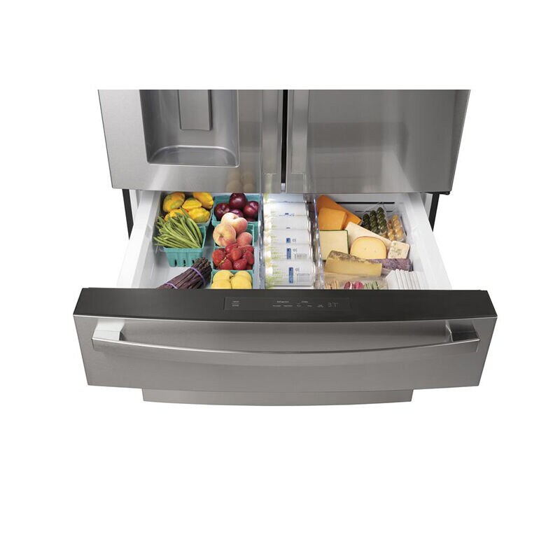 GE Profile 36 in. 27.9 cu. ft. Smart 4-Door French Door Refrigerator with Ice & Water Dispenser - Fingerprint Resistant Stainless, Fingerprint Resistant Stainless, hires