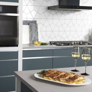 GE Profile 27 in. 8.6 cu. ft. Smart Top Control Electric Double Wall Oven with True European Convection - Stainless Steel, , hires