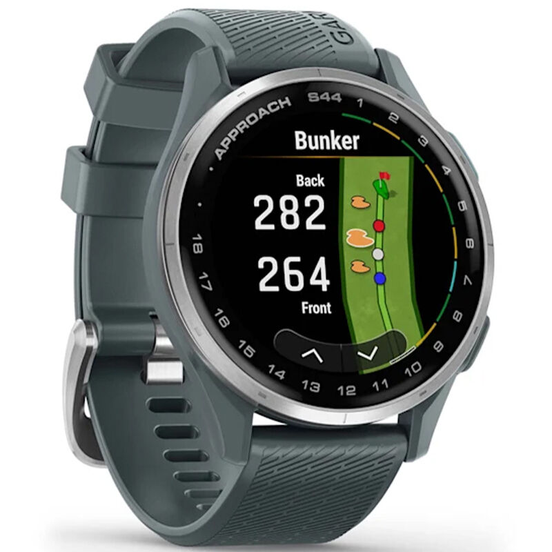 Garmin Approach S44 GPS Golf Watch, Silver with Twilight Band