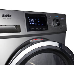 Summit 24 in. 2.7 cu. ft. Electric All-in-One Front Load Washer-Dryer Combo with 16 Wash Programs & Wrinkle Care - Platinum, , hires