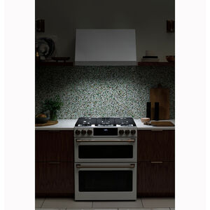 Cafe 36 in. Canopy Pro Style Range Hood with 4 Speed Settings, 600 CFM, Ductless Venting & 2 LED Lights - Matte White, , hires