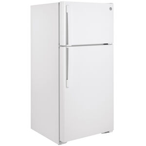 GE 28 in. 15.6 cu. ft. Top Freezer Refrigerator - White, White, hires