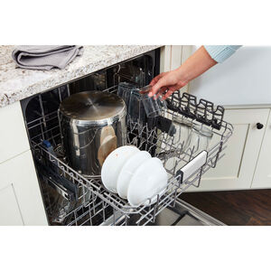 Maytag 24 in. Front Control Dishwasher with 50 dBa Sound Level & Pocket - White, White, hires
