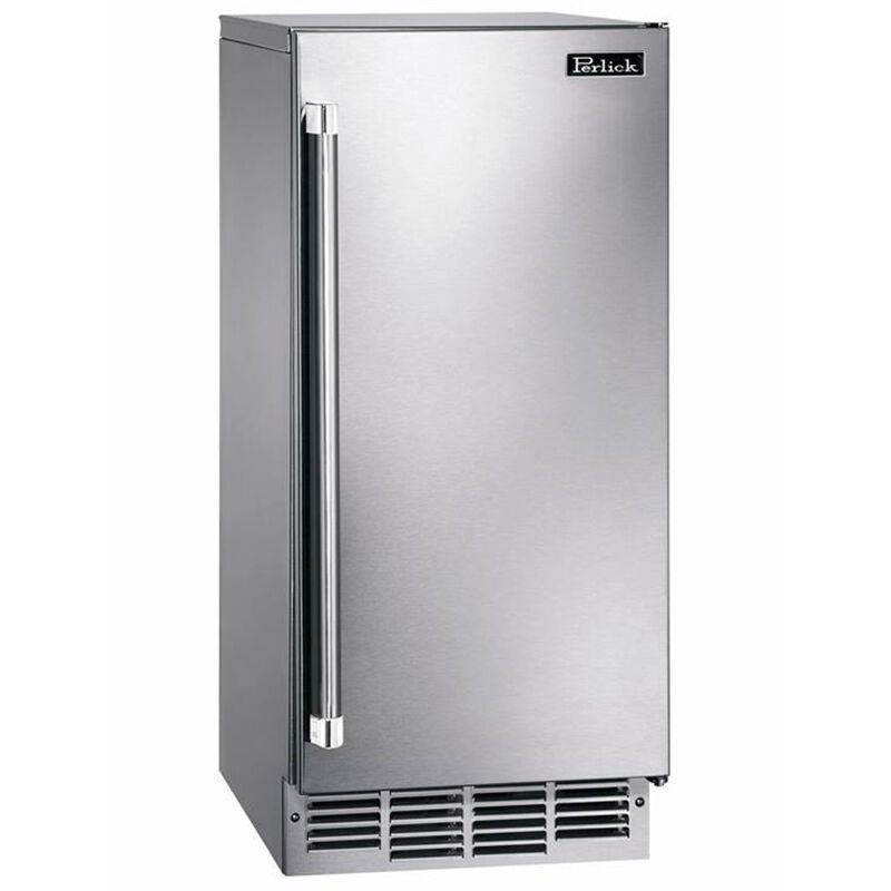 Perlick Signature Series 15 in. Built-in Undercounter Outdoor Ice Maker with 22 lb. Ice Storage - Stainless Steel, , hires