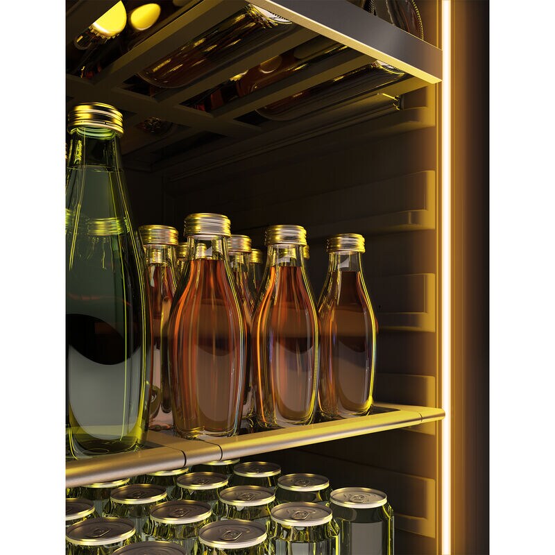 Zephyr Presrv Series 24 in. Built-In/Freestanding 5.6 cu. ft. Compact Beverage Center with Adjustable Shelves & Digital Control - Stainless Steel, , hires