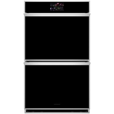 Monogram Minimalist Series 30" 10.0 Cu. Ft. Electric Smart Double Wall Oven with True European Convection & Self Clean - Stainless Steel | ZTD90DSSNSS