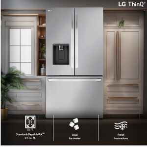 LG 36 in. 30.7 cu. ft. Smart French Door Refrigerator with Ice & Water Dispenser - PrintProof Stainless Steel, , hires