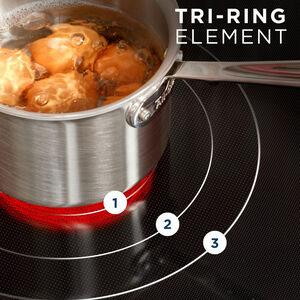 GE 36 in. 5-Burner Electric Cooktop with Simmer Burner & Power Burner - Black, , hires