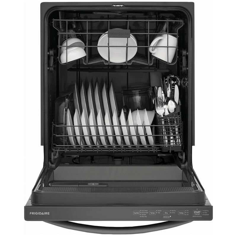 Frigidaire 24 in. Top Control Dishwasher with 52 dBa Sound Level & MaxDry - Black Stainless, Black Stainless, hires