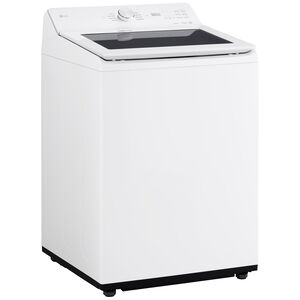 LG 27 in. 4.8 cu. ft. Smart Top Load Washer with 4-Way Agitator, EasyUnload & AI Sensing - Alpine White, Alpine White, hires