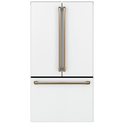 Cafe 36 in. 23.1 cu. ft. Smart Counter Depth French Door Refrigerator with Internal Water Dispenser - Matte White | CWE23SP4MW2