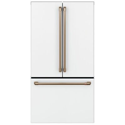 Cafe 36 in. 23.1 cu. ft. Smart Counter Depth French Door Refrigerator with Internal Water Dispenser - Matte White | CWE23SP4MW2