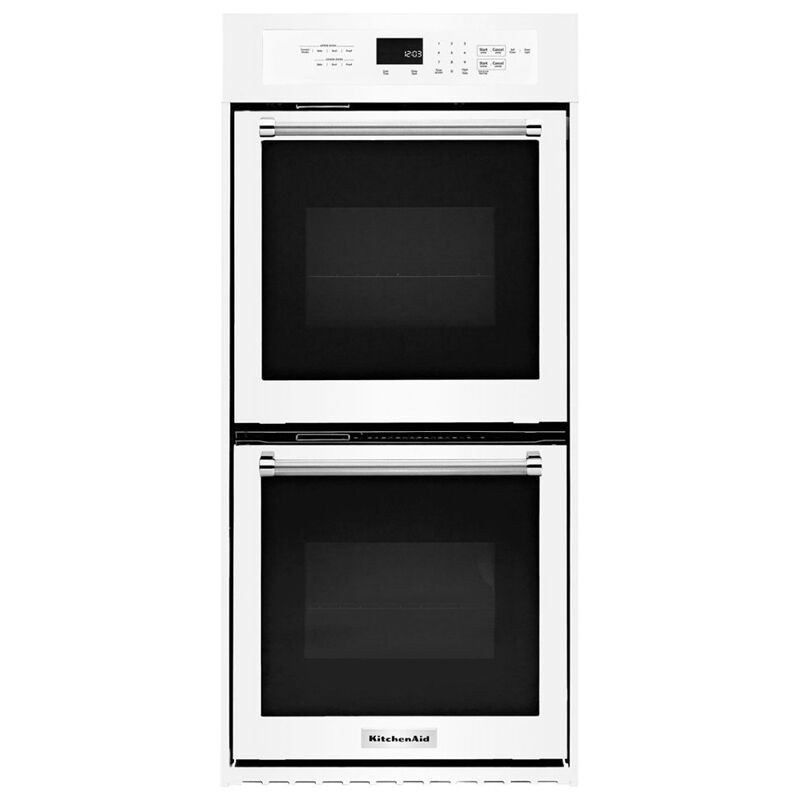 KitchenAid 24inch 6.2 Cu. Ft. Electric Double Wall Oven with True European  Convection & Self Clean - White
