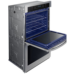 Samsung 30 in. 10.2 cu. ft. Smart Top Control Electric Double Wall Oven - Stainless Steel, Stainless Steel, hires
