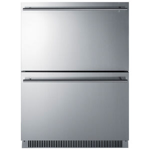 Summit 24 in. 3.5 cu. ft. Drawer Compact Freezer with Digital Control - Stainless Steel/Panel Ready, , hires