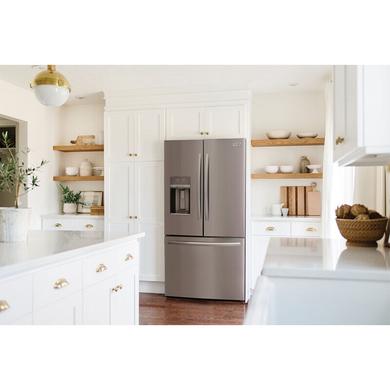 Frigidaire Gallery 36 in. 22.6 cu. ft. Counter Depth French Door Refrigerator with Ice & Water Dispenser - Stainless Steel, Stainless Steel, hires