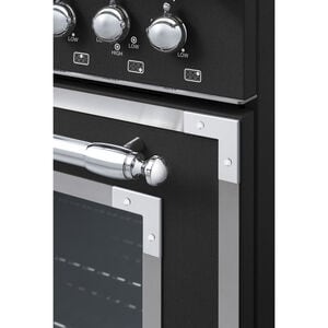Bertazzoni Heritage Series 48 in. 7.1 cu. ft. Dual Convection Double Oven Gas Range with 6 Sealed Burners & Griddle - Matte Black, Matte Black, hires