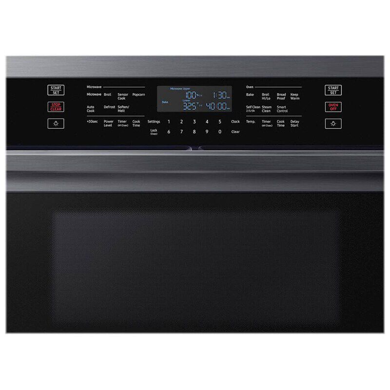 Samsung 30 in. 7 cu. ft. Smart Electric Microwave/Wall Oven Combo with Sensor Cooking - Black Stainless, Black Stainless, hires