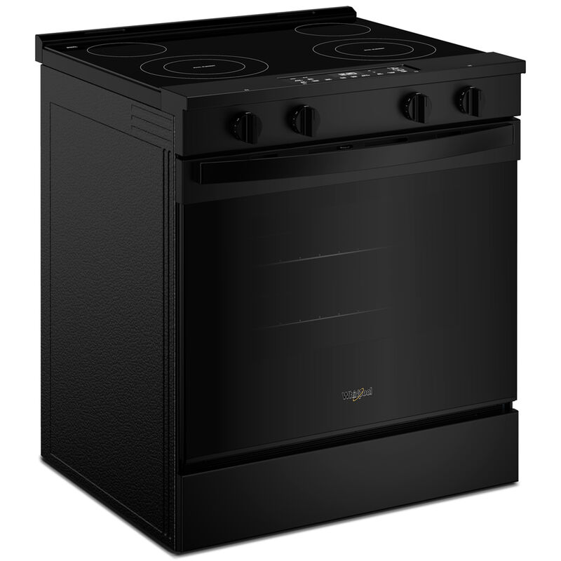 Whirlpool 30 in. 5.3 cu. ft. Smart Air-Fry Electric Range with Radiant Burners - Black, , hires
