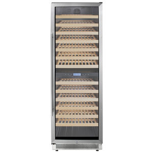 Summit 24 in. Built-In/Freestanding Wine Cooler with Dual Zones & 162 Bottle Capacity - Stainless Steel, , hires