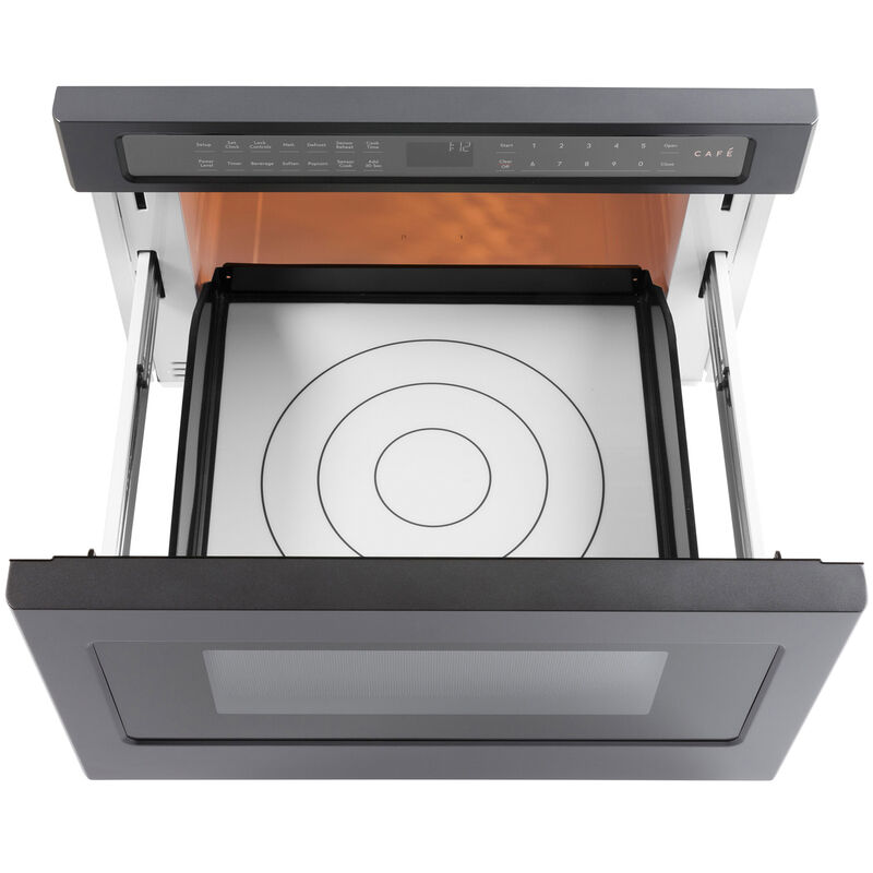 Cafe 24 in. 1.2 cu. ft. Microwave Drawer with 10 Power Levels & Sensor Cooking Controls - Matte Black, Matte Black, hires
