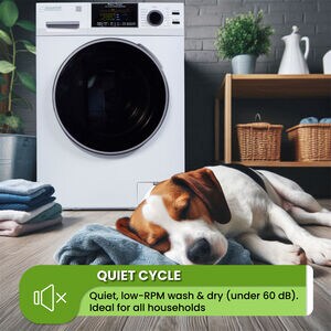 Equator 24 in. 1.9 cu. ft. Electric Front Load All-in-One Laundry Center with Sanitize Cycle & Sensor Dry - White, White, hires