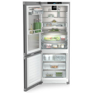 Liebherr 30 in. 16.8 cu. ft. Left-Hinged Smart Counter Depth Bottom Freezer Refrigerator with Internal Water Dispenser - Stainless Steel, , hires